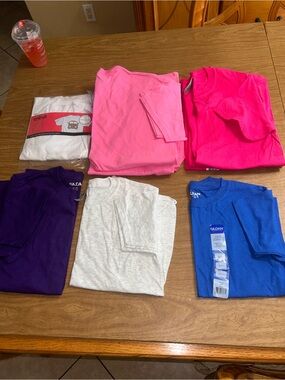 Gildan Short Sleeve Kids Tees - Hot Pink, Light Pink, Purple, Blue, White, Gray